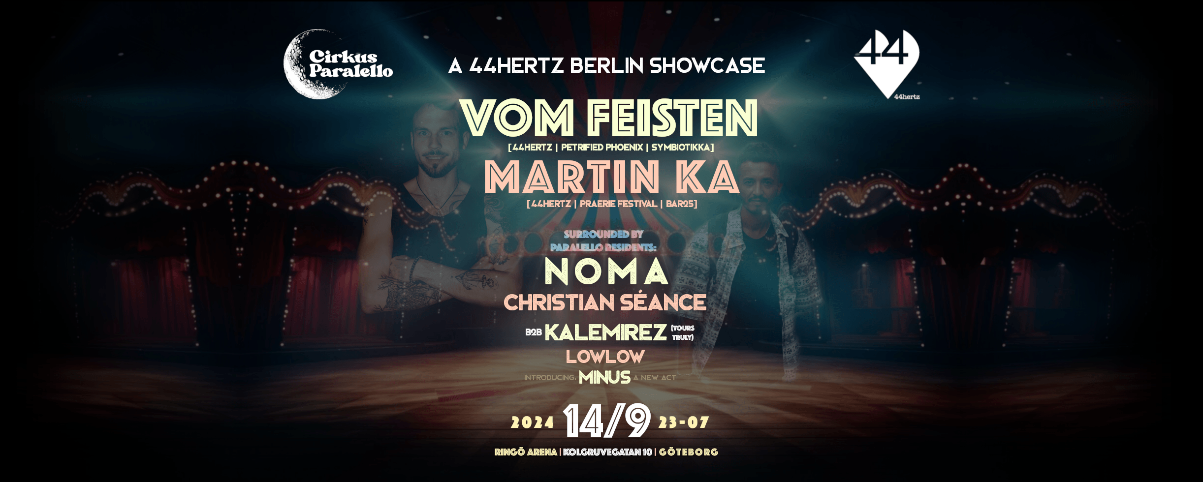 44 Hertz Berlin showcase flyer